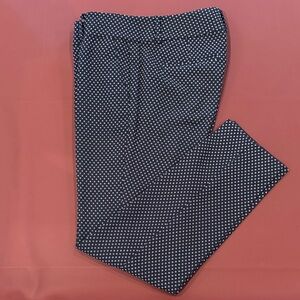 Ann Taylor Navy and White Polka Dot Pants